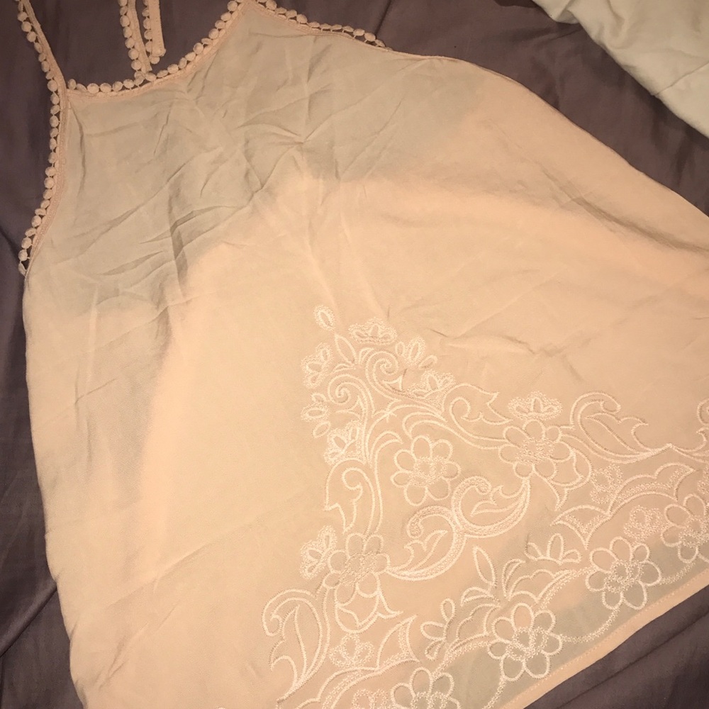 Contempo Casual peach halter top blouse